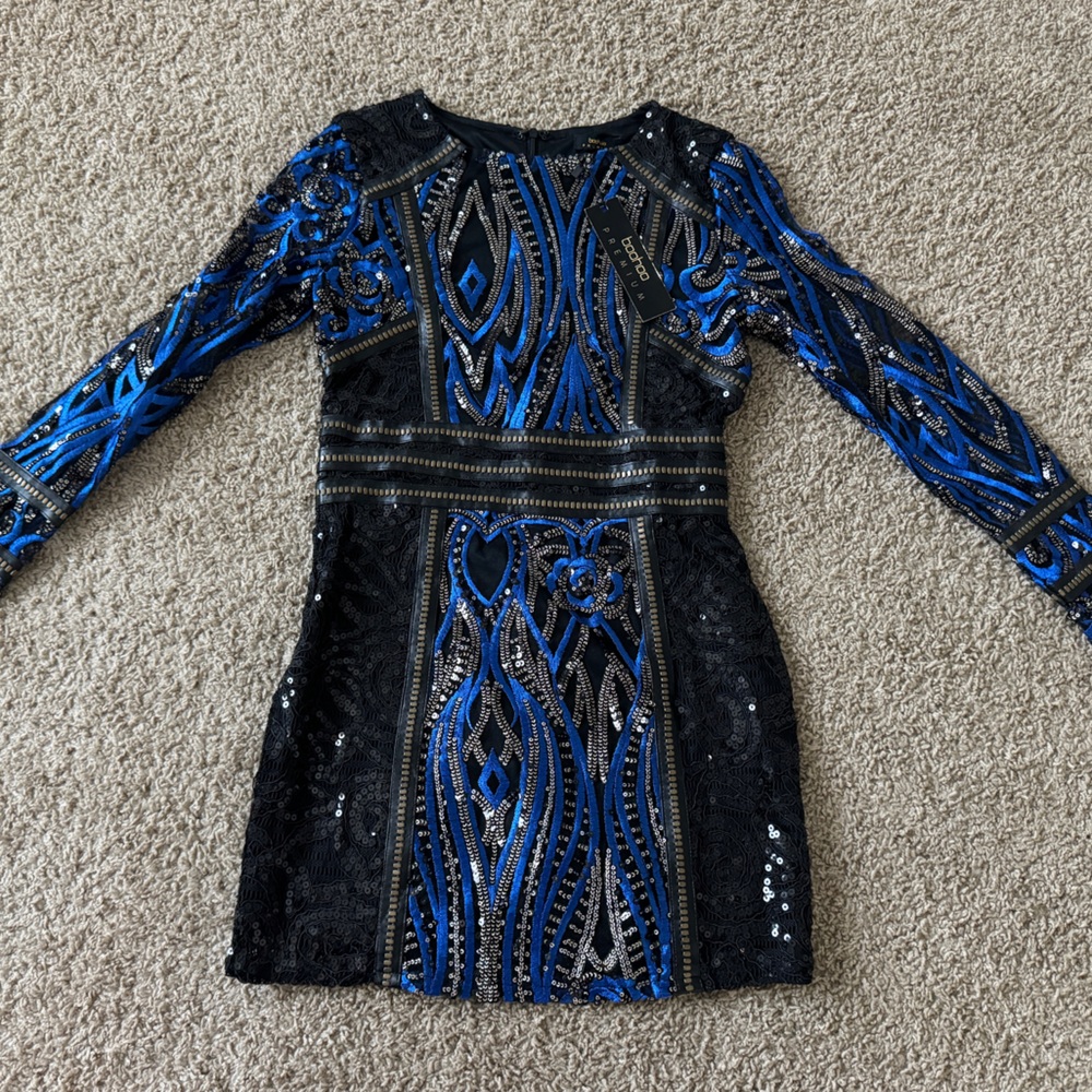 NWT Sequin Mini Bodycon Dress - Size 2 Petite